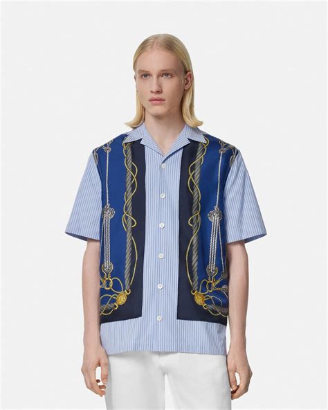 versace lilac striped shirt|Versace bloomingdale's.